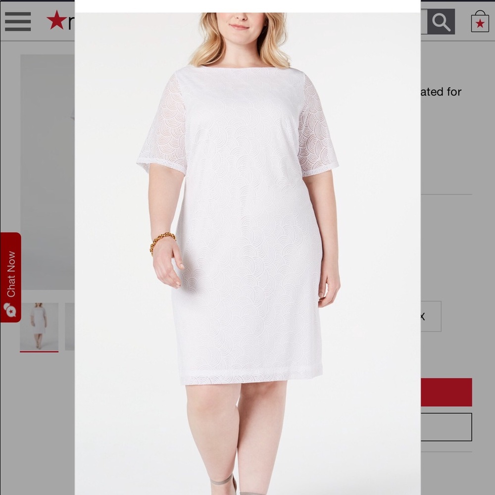 Alfani Plus Size Lace Sheath Dress Size 1X
